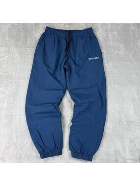 YoungLA Jogger Track Pants Blue Windbreaker Streetwear Gym Training Nylon Mens M